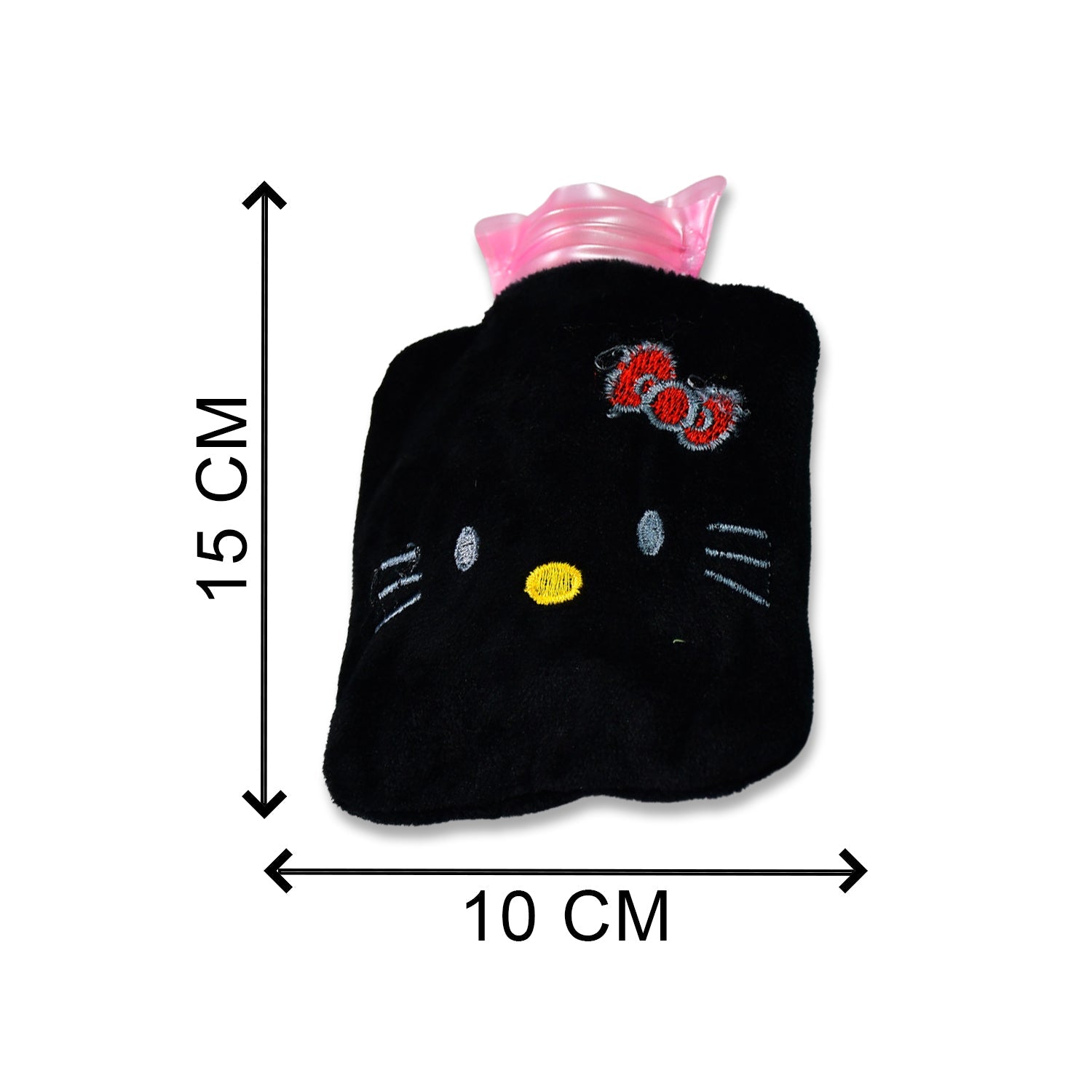 6513 Black Hello Kitty small Hot Water Bag with Cover for Pain Relief, Neck, Shoulder Pain and Hand, Feet Warmer, Menstrual Cramps. DeoDap 6513 Black Hello Kitty small Hot Water Bag with Cover for Pain Relief, Neck, Shoulder Pain and Hand, Feet Warmer, Menstrual Cramps. DeoDap
